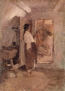 Nicolae Grigorescu Old Woman Sewing oil painting picture wholesale